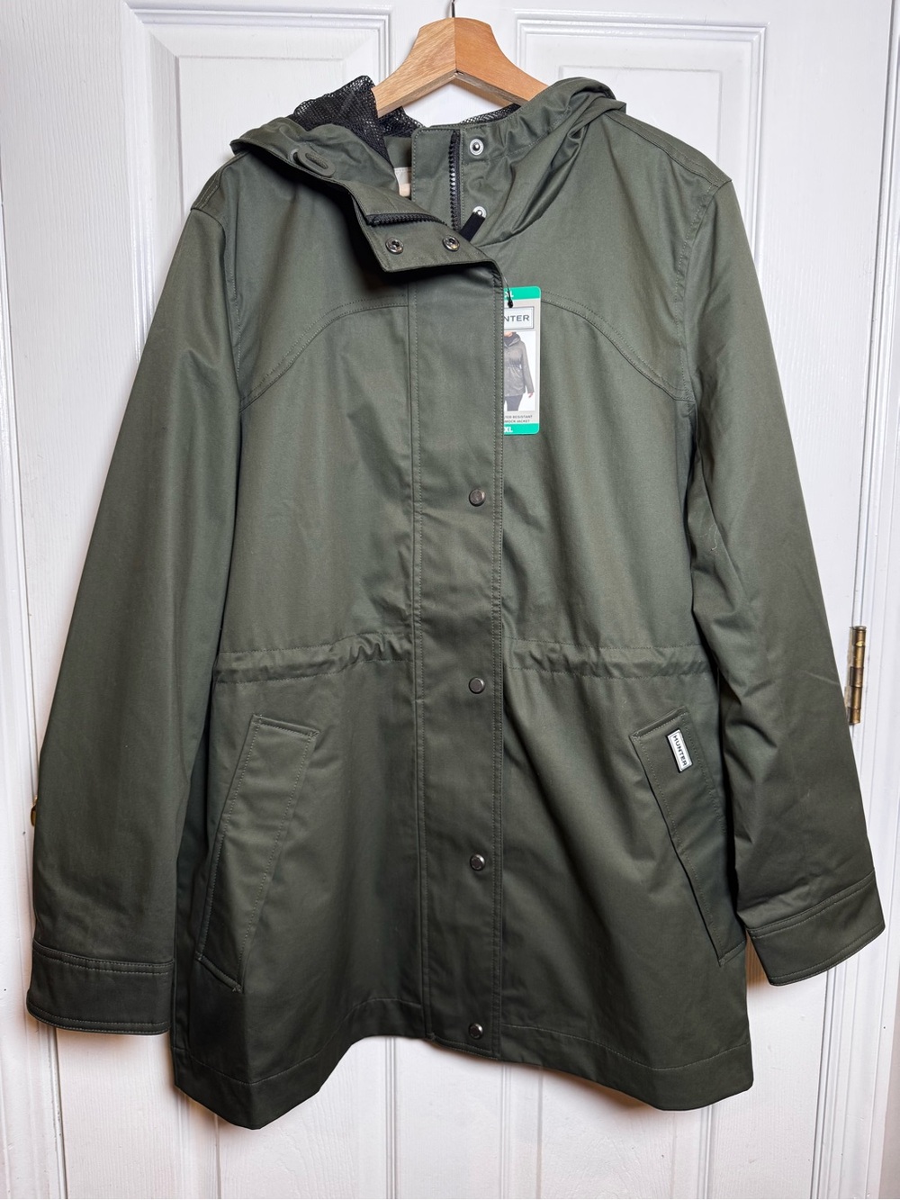 NWT Hunter Water Resistant Cotton Smock Rain Jacket Olive Size XL Gorpcore